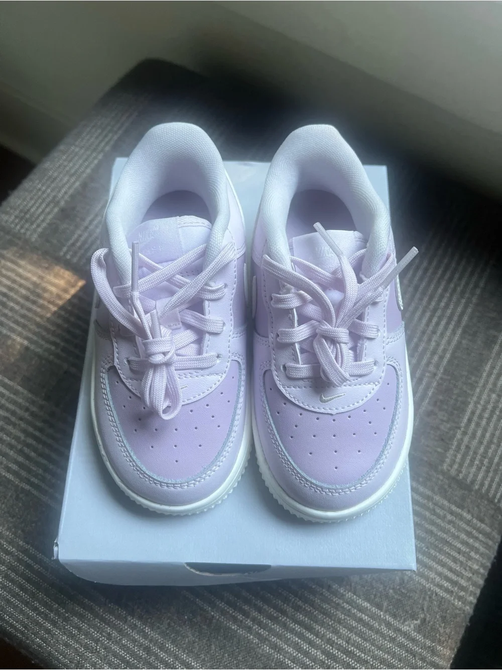 Nike Pastel Lilac and White Low-Top Sneakers